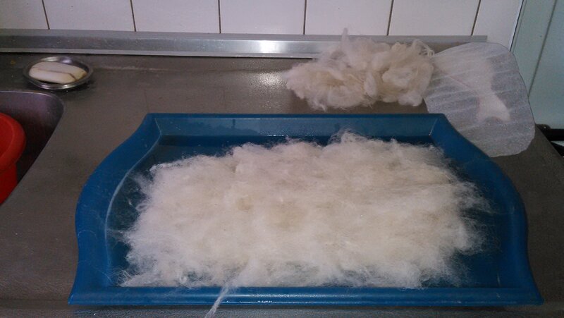 Preparing the second layer at the top.